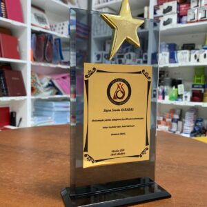 Kristal Plaket – Yıldızlı - 