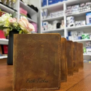 İsme Özel Baskılı Deri Cüzdan