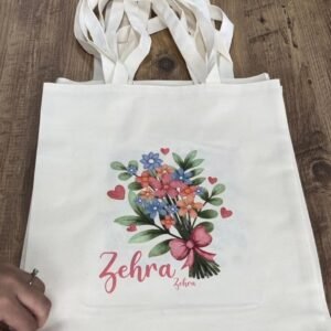 İsme Özel Baskılı Ham Bez Çanta